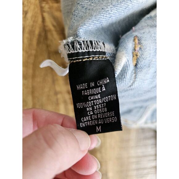 Marithe Francois Girbaud Denim Jean Jacket Women's Size M White Wash Y2K - Picture 12 of 13